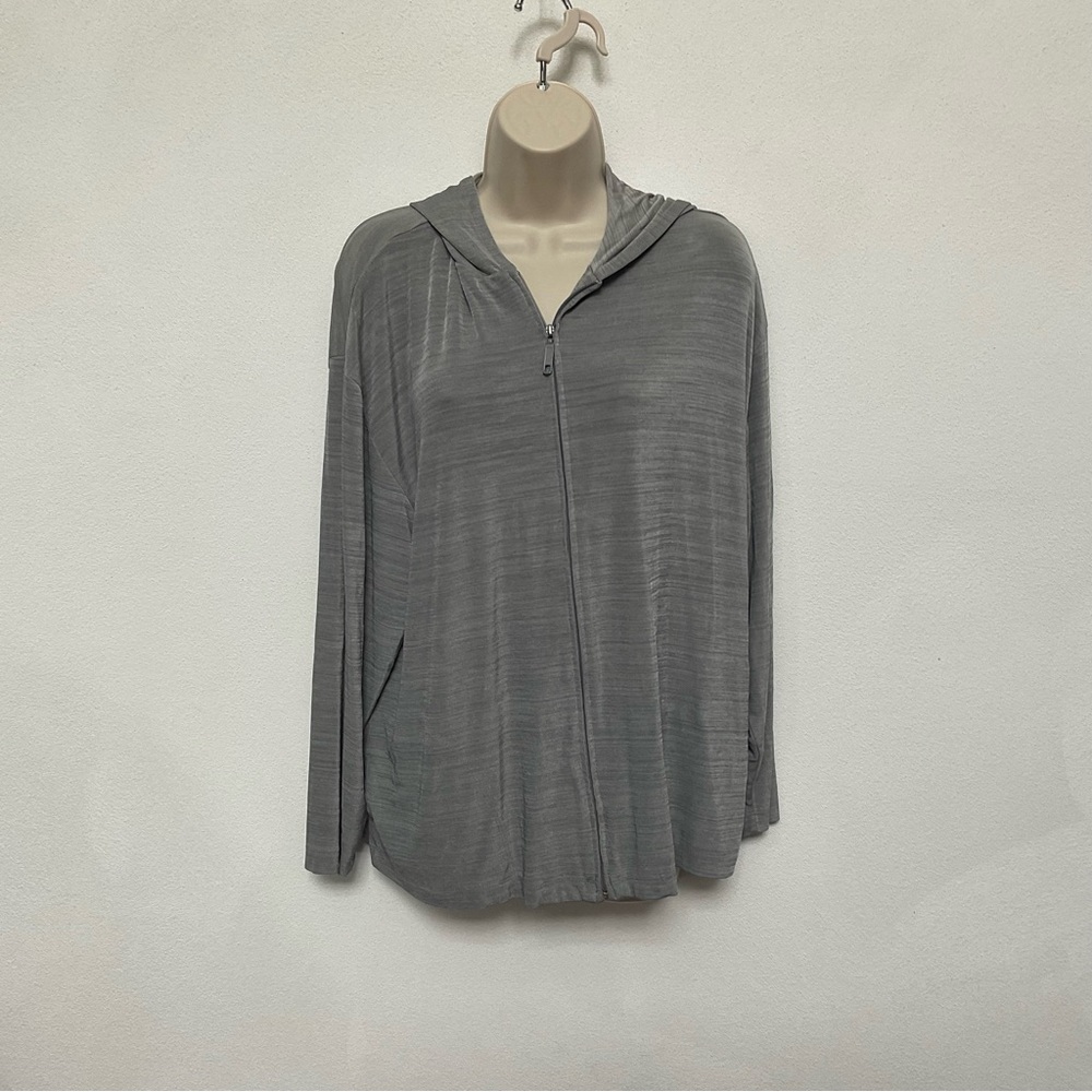 Private Edition by Chico's Stretchy Full Zip Jacket Size 2 US L/12 Workout